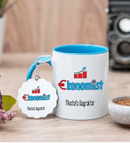 Ekonomist Mavi Kupa Bardak Ve Anahtarlık Set
