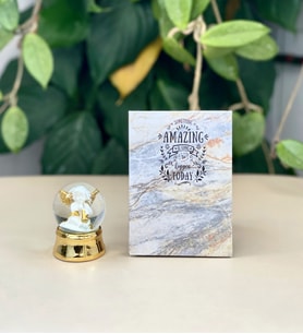 Kişiye Özel 6 Fotoğraflı Amazing Tasarımlı Mini Albüm Ve Altınyaldzlı Mini Kar Küresi Set