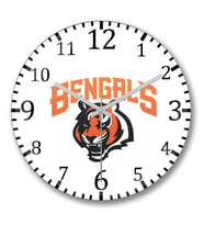 Bengals  Duvar Saati Bombeli Gercek Cam