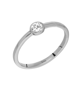 Sirius F Renk 0,15 Karat Pırlanta Zuhal Yüzük 0723R0176
