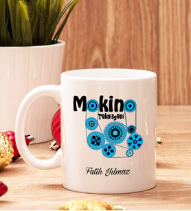 Makine Teknisyenine Hediye Beyaz Kupa Bardak