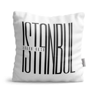 BK Gift Kişiye Özel İstanbul Tasarımlı Beyaz  Yastık  1