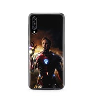 İron Man Tasarım Süper Şeffaf Silikon Telefon Kılıfı Samsung A30s