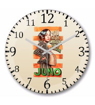 Movie Juno  You Are The Cheese  Duvar Saati Bombeli Gercek Cam