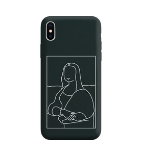 Iphone Xs Çizgi Tasarımlı Siyah Lansman Telefon Kılıfı