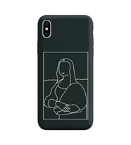Iphone Xs Çizgi Tasarımlı Siyah Lansman Telefon Kılıfı