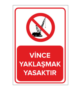 MIGNATIS - Vince Yaklaşmak Yasaktır Levhası - Sac Malzeme 35x50cm