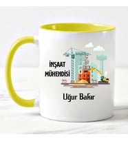 İnşaat Mühendisi Kupa Bardağı Sarı