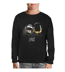 Daft Punk Siyah Çocuk Sweatshirt