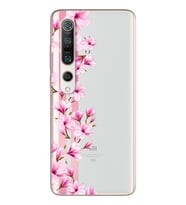 Transparan Çiçek Tasarımlı Süper Şeffaf Silikon Telefon Kılıfı Xiomai Mi10-pro