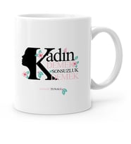 BK Gift Kişiye Özel Kadınlar Günü Beyaz Kupa Bardak  6