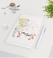 BK Gift Kişiye Özel Sevgililer Günü Beyaz Defter Kalem Seti-61