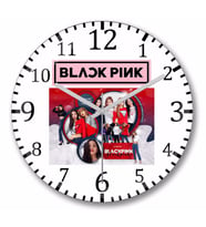Blackpink  Duvar   Saati  Bombeli Gercek Cam