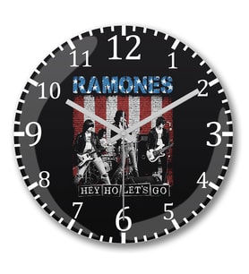Ramones Duvar Saati Bombeli Gercek Cam (2)