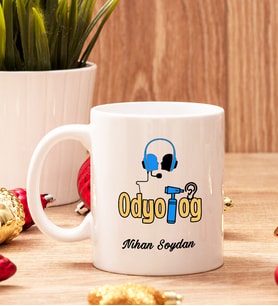 Odyologlara Hediye Beyaz Kupa Bardak