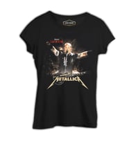 Metallica - James Concert Siyah Kadın Tshirt