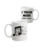 Öğretmenler Günü Hediyesi - Müzik Öğretmeni İsimli Kupa Bardak