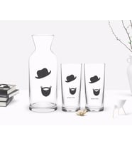 BK Gift Kişiye Özel Renkli Baskılı İsimli İkili Rakı Bardağı ve Karaf Hediye Seti-130 (Beyaz)