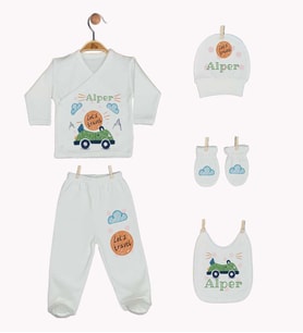 Pia Baby Gl 1901-05 İsme Özel Beşli Zıbın Set