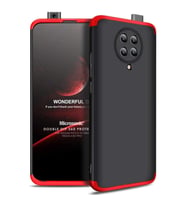 Microsonic Xiaomi Redmi K30 Pro Kılıf Double Dip 360 Protective Siyah Kırmızı