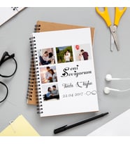 5 Fotoğraflı Defter Kişiye Özel