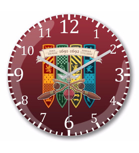 Harry Potter 1691 1692 School Year Duvar Saati Bombeli Gercek Cam