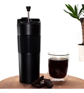 Kişiye Özel French Press Termos (Siyah)