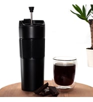 Kişiye Özel French Press Termos (Siyah)