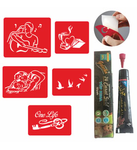 Sarmaş Dolaş Desenler Kına Dövme ve Şablon Seti Tattoo