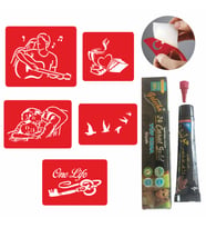Sarmaş Dolaş Desenler Kına Dövme ve Şablon Seti Tattoo