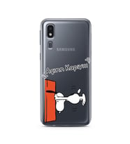 Snoopy Tasarımlı Süper Şeffaf Silikon Telefon Kılıfı Samsung A2 Core