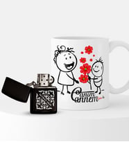 BK Gift Kişiye Özel Canım Annem Çakmak ve Kupa Seti - 17 (Model 1)
