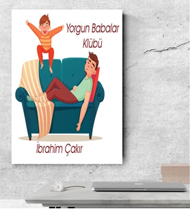 BK Gift Kişiye Özel Babalar Günü Temalı Kanvas Tablo  50x70cm 21665