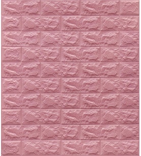 Pembe 3D Kendinden Yapışkanlı 4mm Duvar Kağıdı Duvar Paneli 