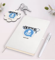 BK Gift Kişiye Özel Doktor Beyaz Defter Kalem ve Anahtarlık Hediye Seti-11 (Model 1)