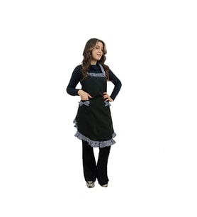 Chef Önlük Mutfak Önlüğü Siyah Fiyonk