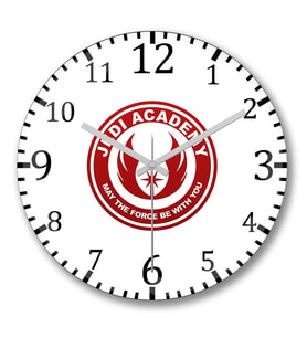 Jedi Academy Duvar Saati Bombeli Gercek Cam
