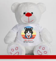 Kişiye Özel Peluş Ayıcık 50cm 86799 (Beyaz)