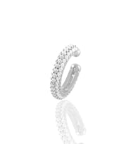 Söğütlü Silver Gümüş rodyumlu zirkon taşlı kıkırdak küpe