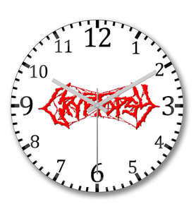 Cryptopsy Duvar Saati Bombeli Gercek Cam