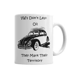Vintage Volkswagen Retro Style Kupa Bardak Porselen