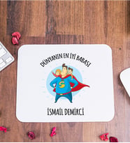 Süper Baba İsme Özel Mouse Pad