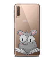 Kılıfland Samsung Galaxy A7 2018 Kılıf Silikon Resimli Kapak Rat Book Stok 819