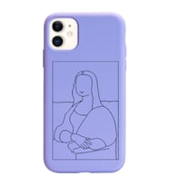 Iphone 11 Çizgi Tasarımlı Mor Lansman Telefon Kılıfı