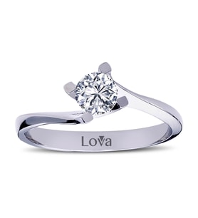 Lova E Renk 0,45 Karat Pırlanta Tektaş Yüzük - 1060054