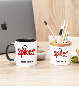 Spiker Siyah Kupa Bardak Ve Kalemlik Hediye Seti