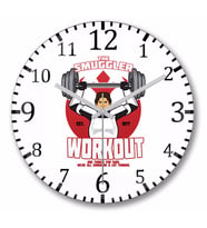 Star Wars The Smuggler Workout  Duvar Saati Bombeli Gercek Cam