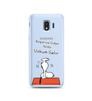 Snoopy Tasarımlı Süper Şeffaf Silikon Telefon Kılıfı Samsung J2 Pro (2018)