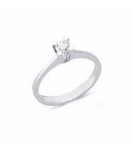 0,32ct Pırlanta Tektaş Yüzük-14k (Beyaz)