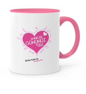BK Gift Kişiye Özel Anneler Gününüz Kutlu Olsun Pembe Kupa Bardak  10